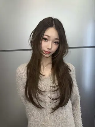 ロング カラー ヘアアレンジ 韓国ヘア🖤/透明感 shihoのヘアスタイル