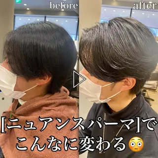 ミディアム パーマ メンズ unopulir 景山 凌のヘアスタイル