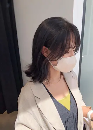 ミディアム カラー 髪質改善/顔まわり 石原のヘアスタイル