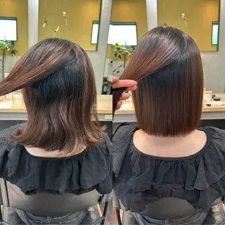 ショート パーマ hubhair レイヤー/透明感のヘアスタイル