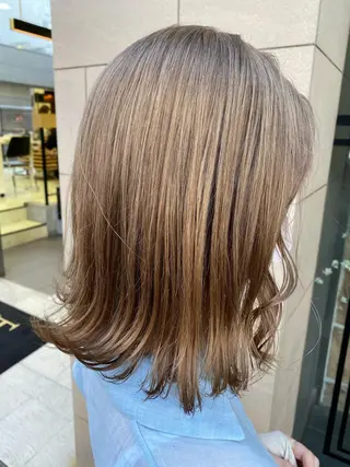 セミロング カラー ヘアアレンジ TSUNA 🌙 Lim 五反田のマツエク・マツパデザイン