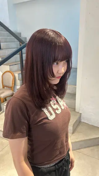カラー 暖色ෆ透明感カラー 🩷cocoriのヘアスタイル