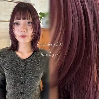 ミディアム カラー 💫レイヤーカット 💫ブリーチ💫サキのヘアスタイル