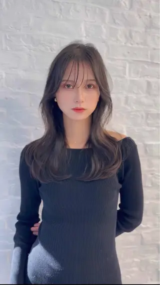 セミロング 前髪顔まわりカット 🌈中村海聖のヘアスタイル