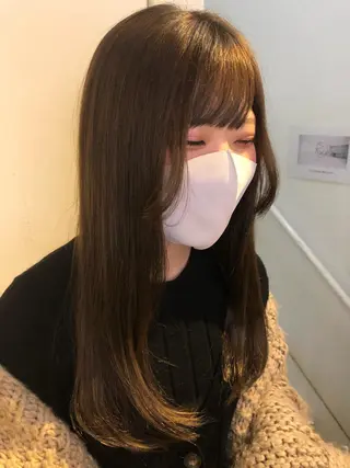 ロング カラー あだち ゆかのヘアスタイル
