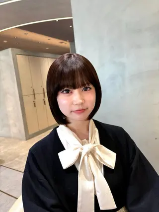 セミロング カラー 顔周りカット/透明感 カラー/ゆう🤎のヘアスタイル