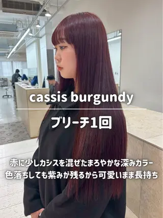 ロング カラー ナチュラルカラー/ ハイトーン AMIのヘアスタイル
