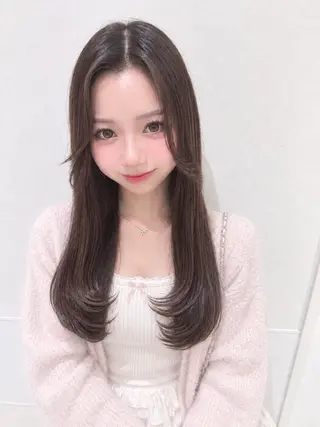 セミロング ももか💖お得に! 艶モテ/透明感♡のヘアスタイル