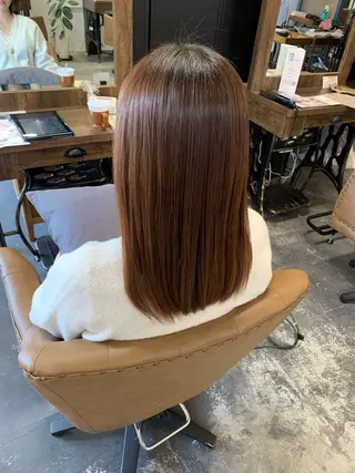 セミロング 古川 絵美のヘアスタイル