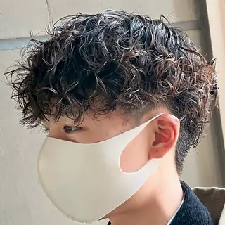 ミディアム パーマ メンズ 立川メンズ特化/ パーマ職人/氣田瞬介のヘアスタイル