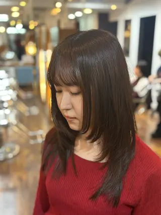 セミロング 天川 満博のヘアスタイル