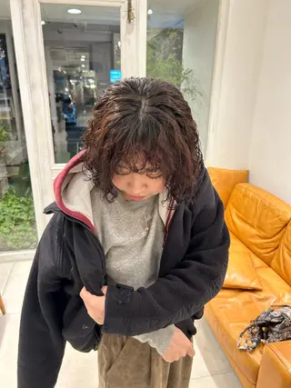 ショート パーマ 田中 陽菜乃のヘアスタイル