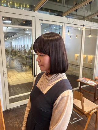 ミディアム くいた あやなのヘアスタイル