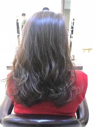 ミディアム 髪質改善縮毛矯正/暖 色カラー/ウエダカナのヘアスタイル