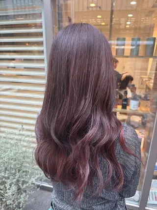 ロング カラー HIDERO/渋谷/ 韓国/顔周りカットのヘアスタイル