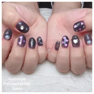 ミディアム ネイル 🐾enen style 🐾のネイルデザイン