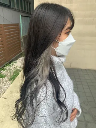 カラー 曲がる縮毛矯正 LIBER 岩名のヘアスタイル