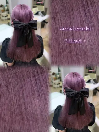 カラー ハイトーン×推し カラー💫Miyuのヘアスタイル