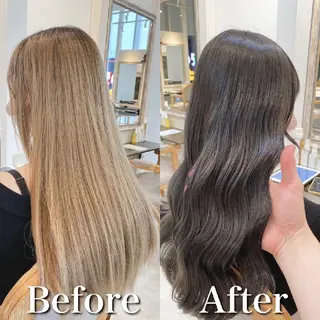 ロング カラー 小柳 公邦のヘアスタイル