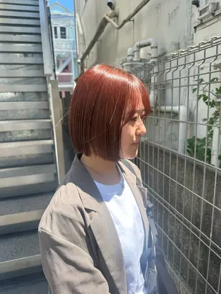 ミディアム カラー HANAME 原宿美容室のヘアスタイル