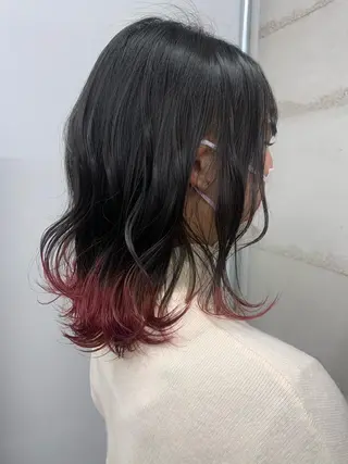 ミディアム カラー 透明感カラー✂︎ /縮毛矯正/YUKAのヘアスタイル