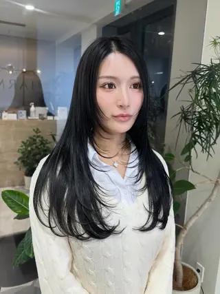 ロング 似合わせ/透明感 /顔まわりカット🌿のヘアスタイル