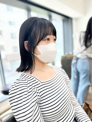 ミディアム カラー パーマ ヘアアレンジ メンズ キッズ ネイル マツエク・マツパ アイブロウ 似合せレイヤー/ 柔らか透明感カラーのヘアスタイル
