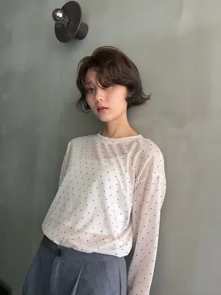 ショート カラー ショート/ボブ/ 心斎橋/宮脇美奈のヘアスタイル