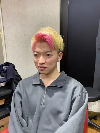 ミディアム カラー メンズ メンズ特化 岸本 阪急六甲サロンドロイのヘアスタイル