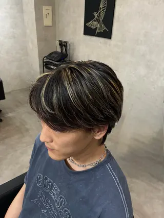 ショート カラー メンズ 河原 虎之のヘアスタイル