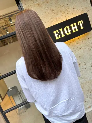 セミロング カラー ハイライトが 得意なニキです😊のヘアスタイル