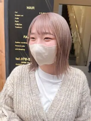 ミディアム カラー 石井 ひまり/ブリーチのヘアスタイル
