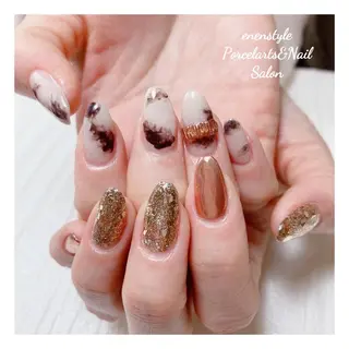ミディアム ネイル 🐾enen style 🐾のネイルデザイン