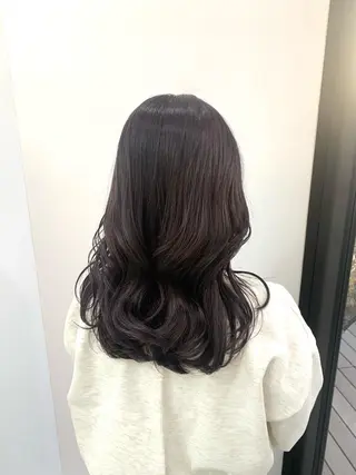 ロング カラー 🌷ラベンダーピンク 顔まわり🌷ねいろのヘアスタイル