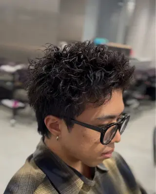 ショート カラー パーマ メンズ 🔥メンズ 特化🔥菊水皐暉🔥のヘアスタイル