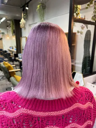 ミディアム カラー ブリーチ✨/似合わせ カラー🎀/Yuzuのヘアスタイル