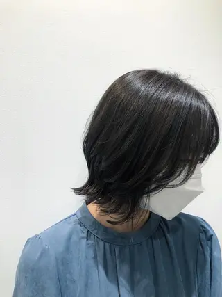 ミディアム カラー 髪質改善/顔まわり 石原のヘアスタイル