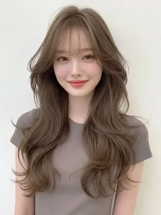 ロング 韓国風cut/ 縮毛矯正/正岡幹康のヘアスタイル