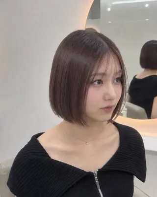 ミディアム naho💚 /wカラー/縮毛矯正のヘアスタイル