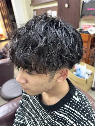 ショート パーマ 【メンズパーマ特化】 美容師/岡田岳斗のヘアスタイル