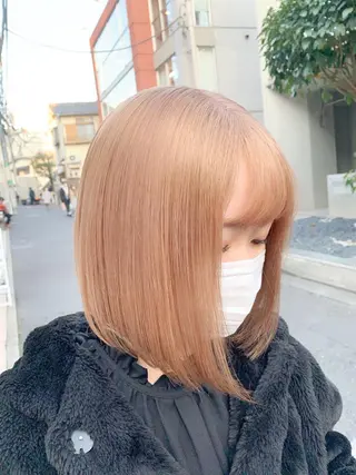 ミディアム カラー 赤みゼロ/透明感 カラー🌿KANTAのヘアスタイル