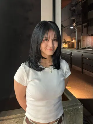 ミディアム カラー Ren /北堀江のヘアスタイル
