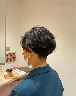 パーマ メンズ 升水 優太のヘアスタイル