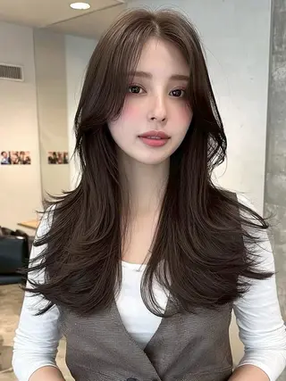ロング カラー ✂️垢抜け/トレンド レイヤー/韓国/IRのヘアスタイル