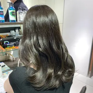 セミロング カラー ヘアアレンジ ブリーチなしカラー /新百合ヶ丘/安形翔のヘアスタイル