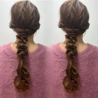 ロング ヘアアレンジ エクステ/ハイトーン /HARUNAのヘアスタイル