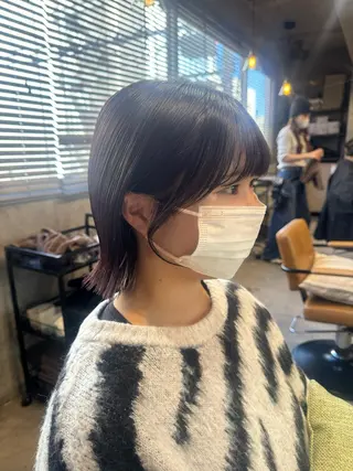 ショート カラー ヘアアレンジ 顔まわり/艶カラー/ 🤎himari🤎のヘアスタイル