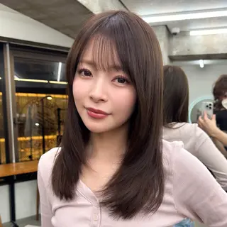 ミディアム カラー 顔周り✂️透明感 レイヤー/みっきーのヘアスタイル