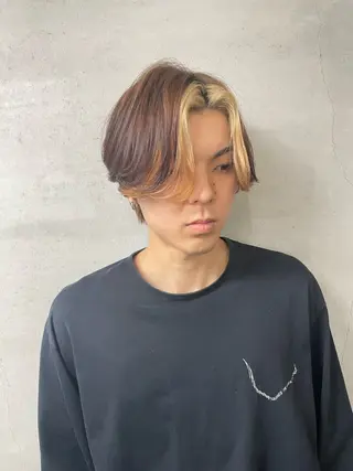 ショート カラー パーマ ヘアアレンジ メンズ 亀井隆汰/メンズ専門 パーマ/フェード可のヘアスタイル
