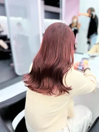 セミロング カラー ヘアアレンジ 💖似合わせカラー ブリーチ💖レイヤーのヘアスタイル